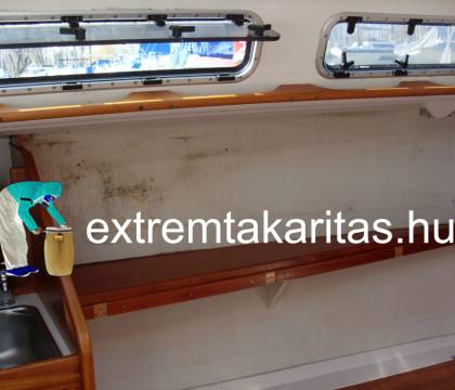 Vitorláshajó penész takarítás előtt